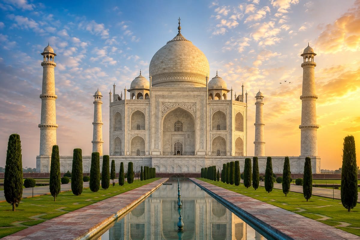 Taj Mahal al amanecer